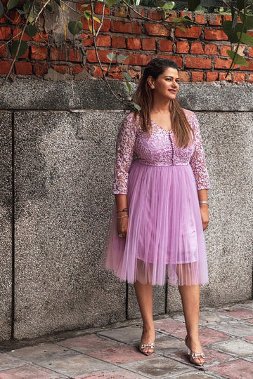 Lilac Flowy Dress