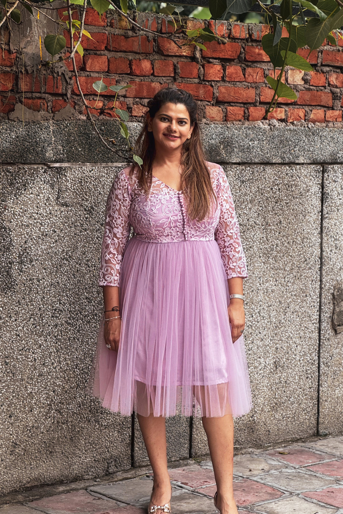 Lilac Flowy Dress