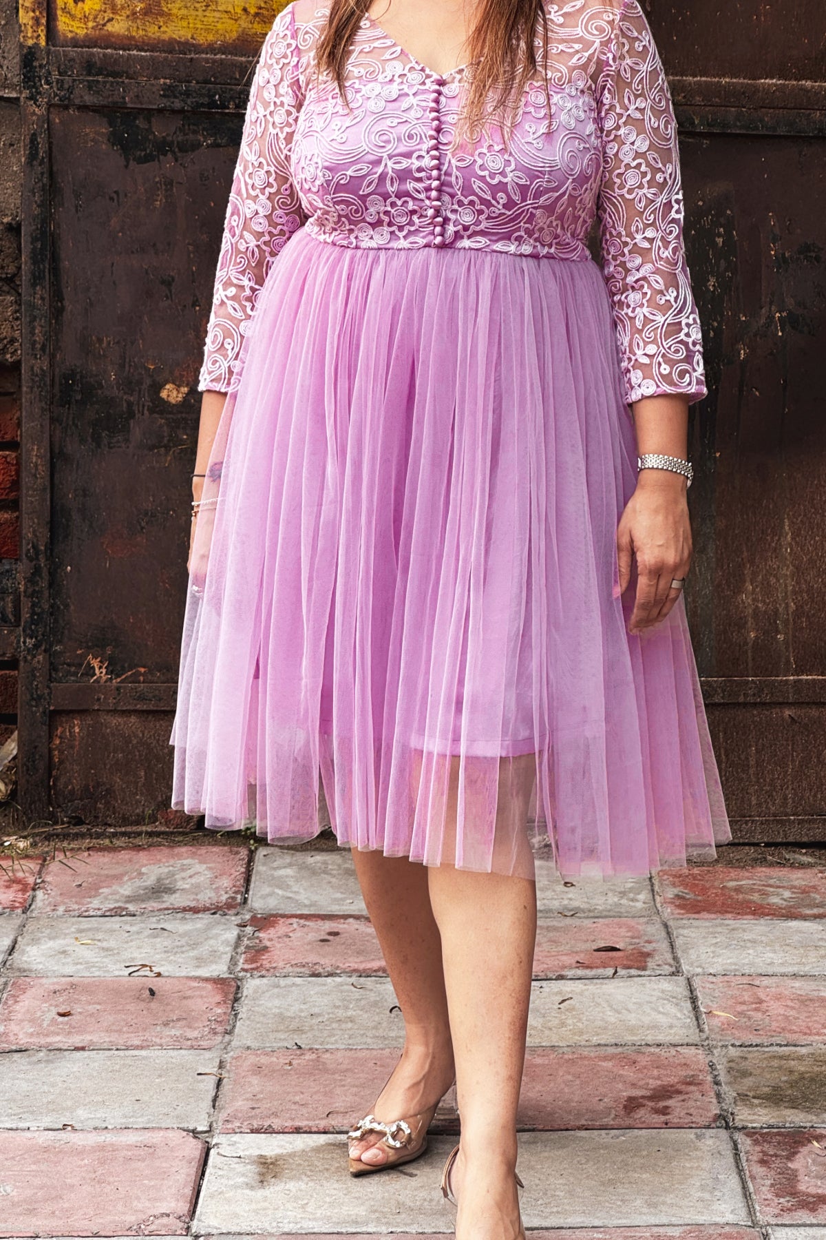 Lilac Flowy Dress