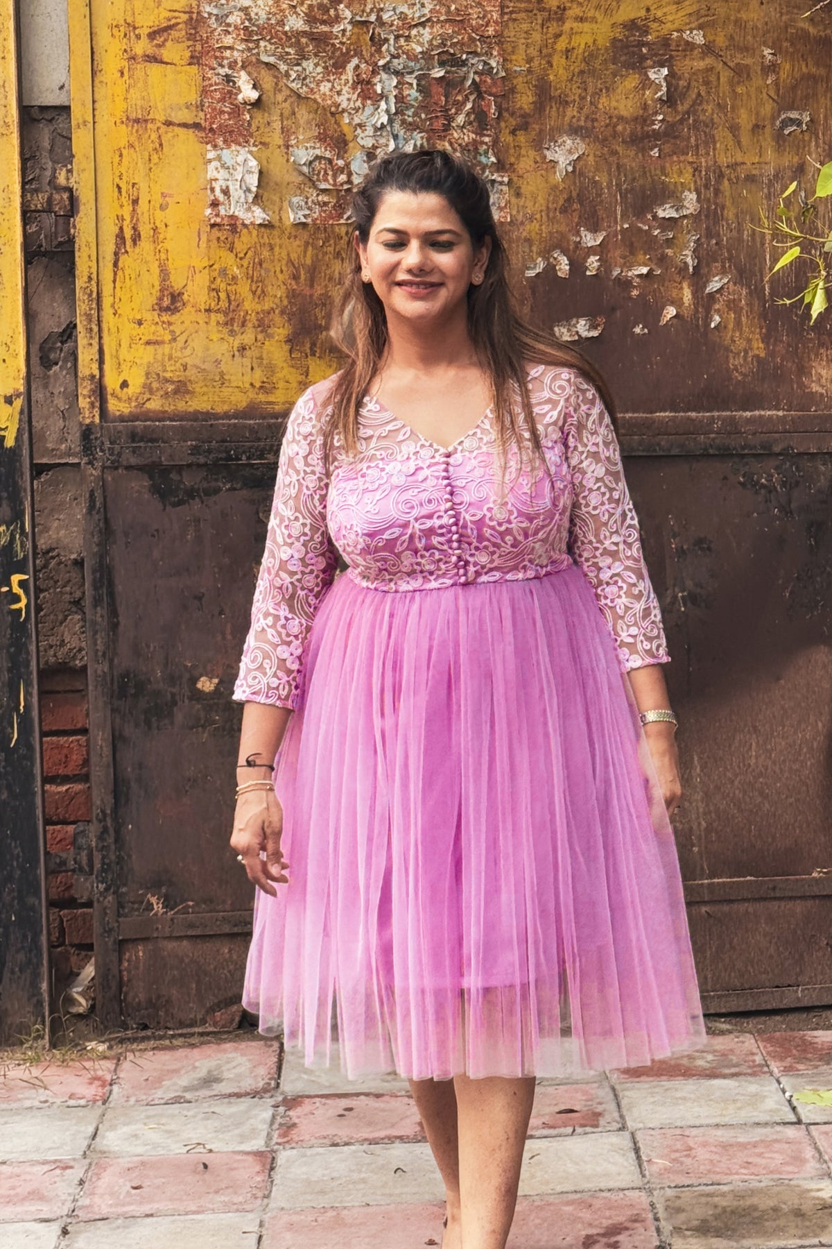 Lilac Flowy Dress