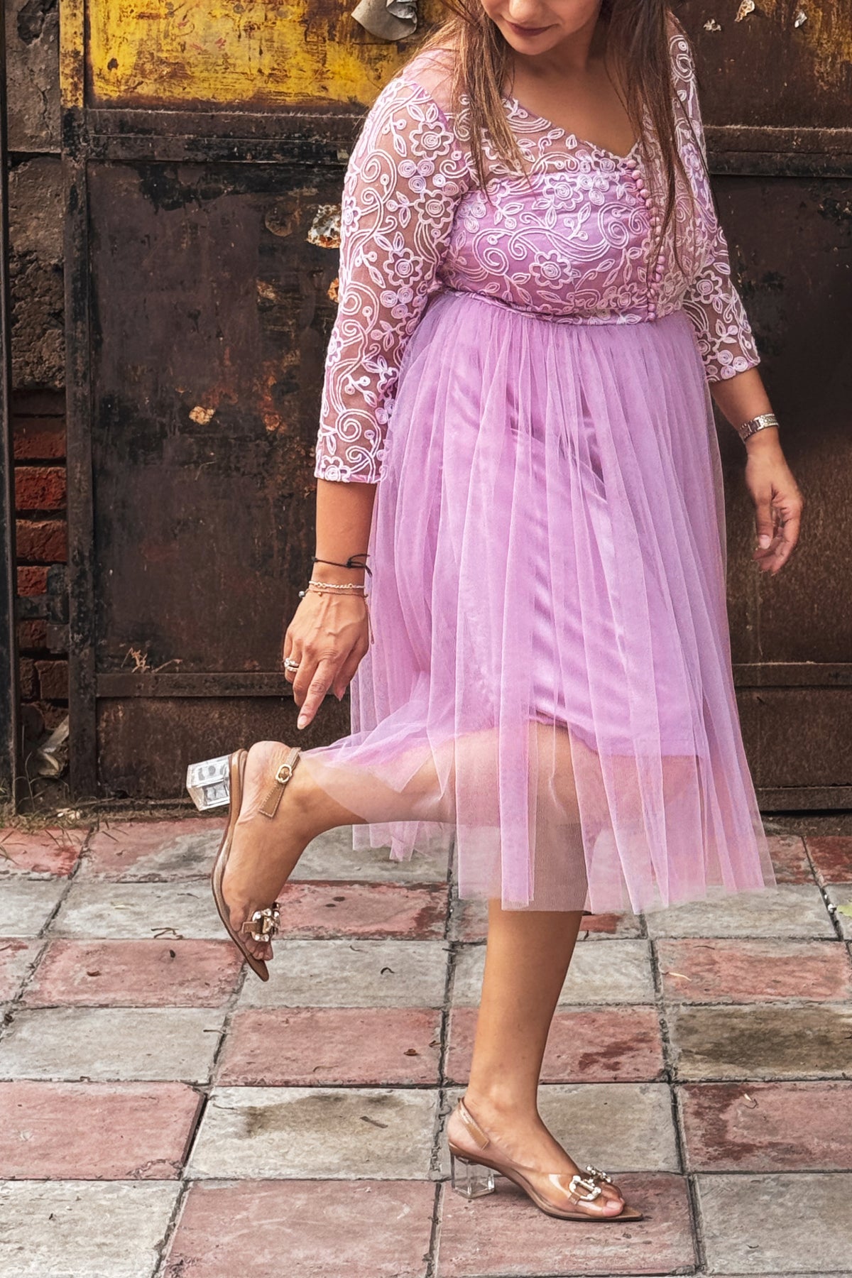 Lilac Flowy Dress