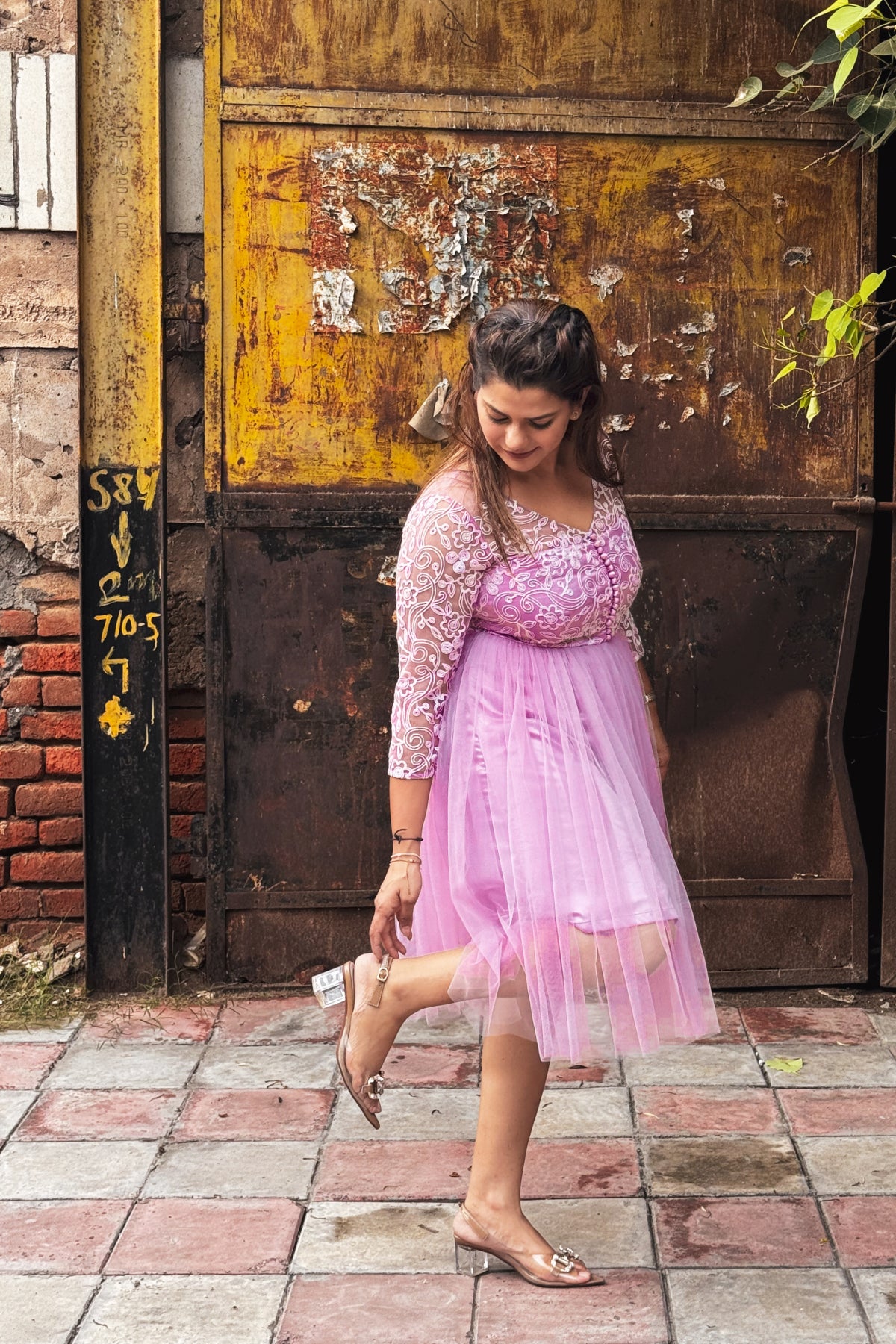 Lilac Flowy Dress