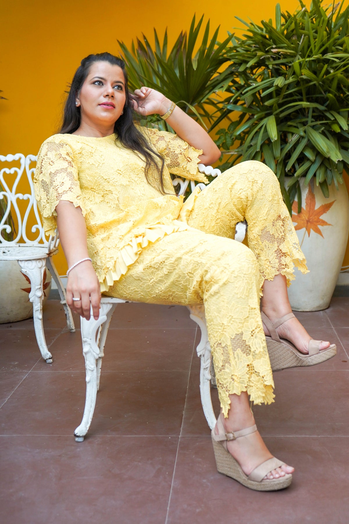 Yellow Knitknot Co-ord