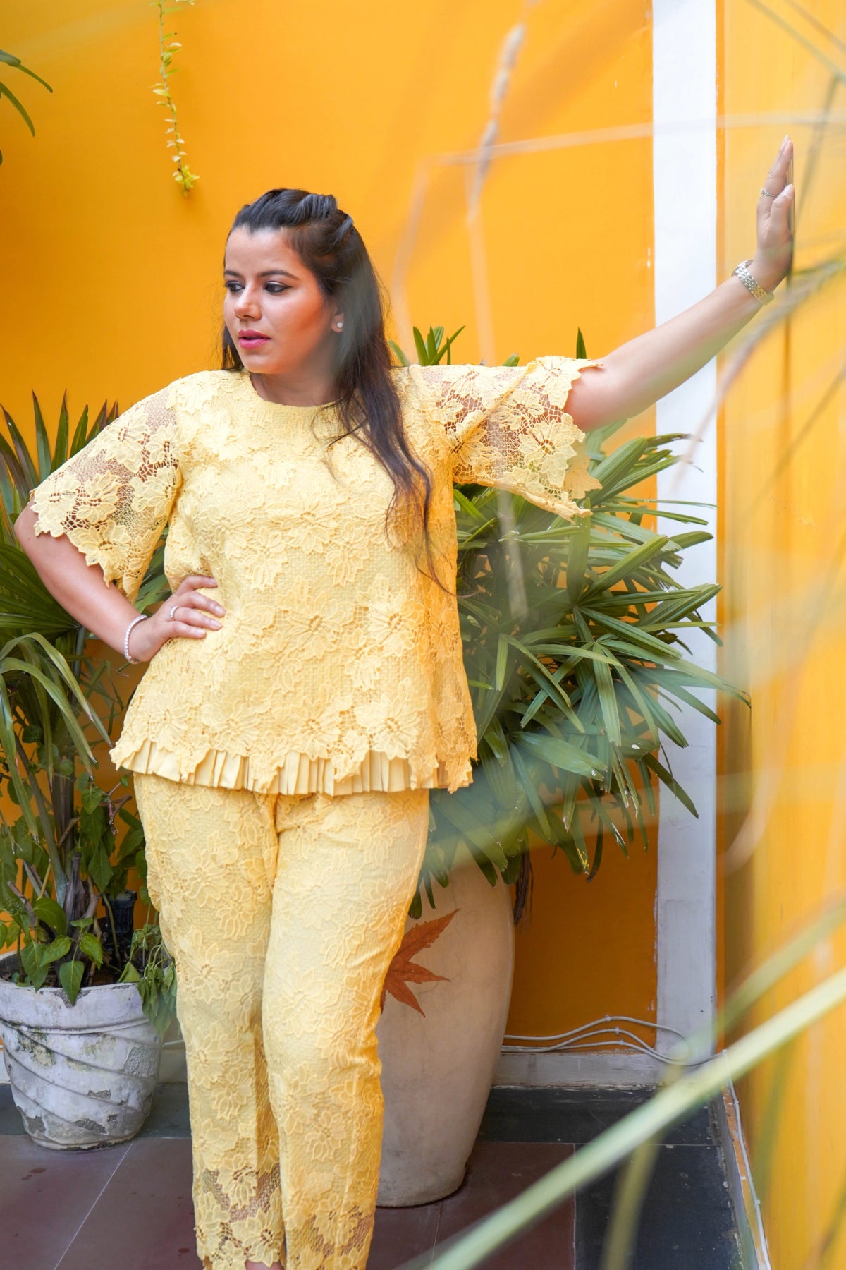 Yellow Knitknot Co-ord